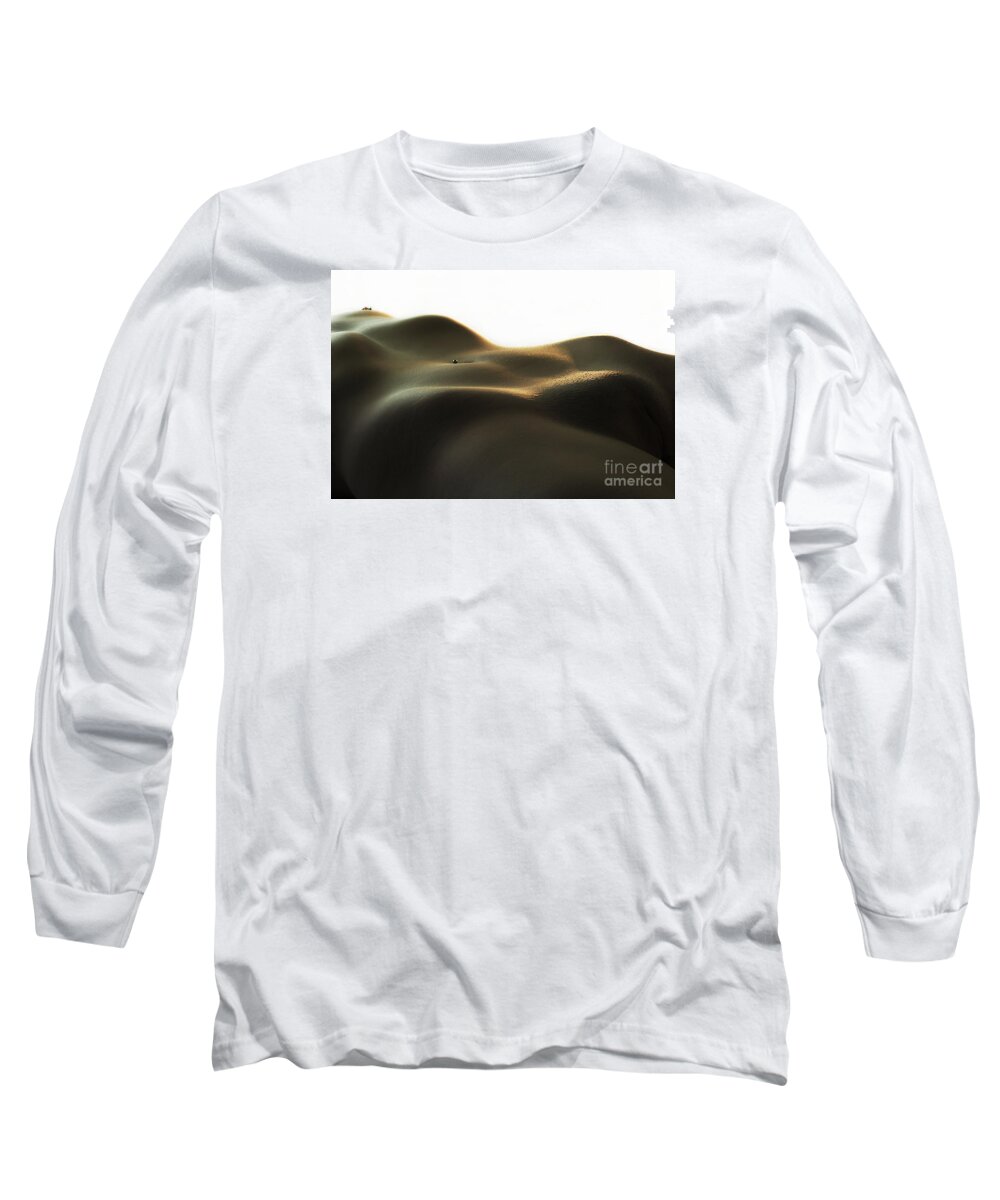Artistic Long Sleeve T-Shirt featuring the photograph Golden sand dunes by Robert WK Clark