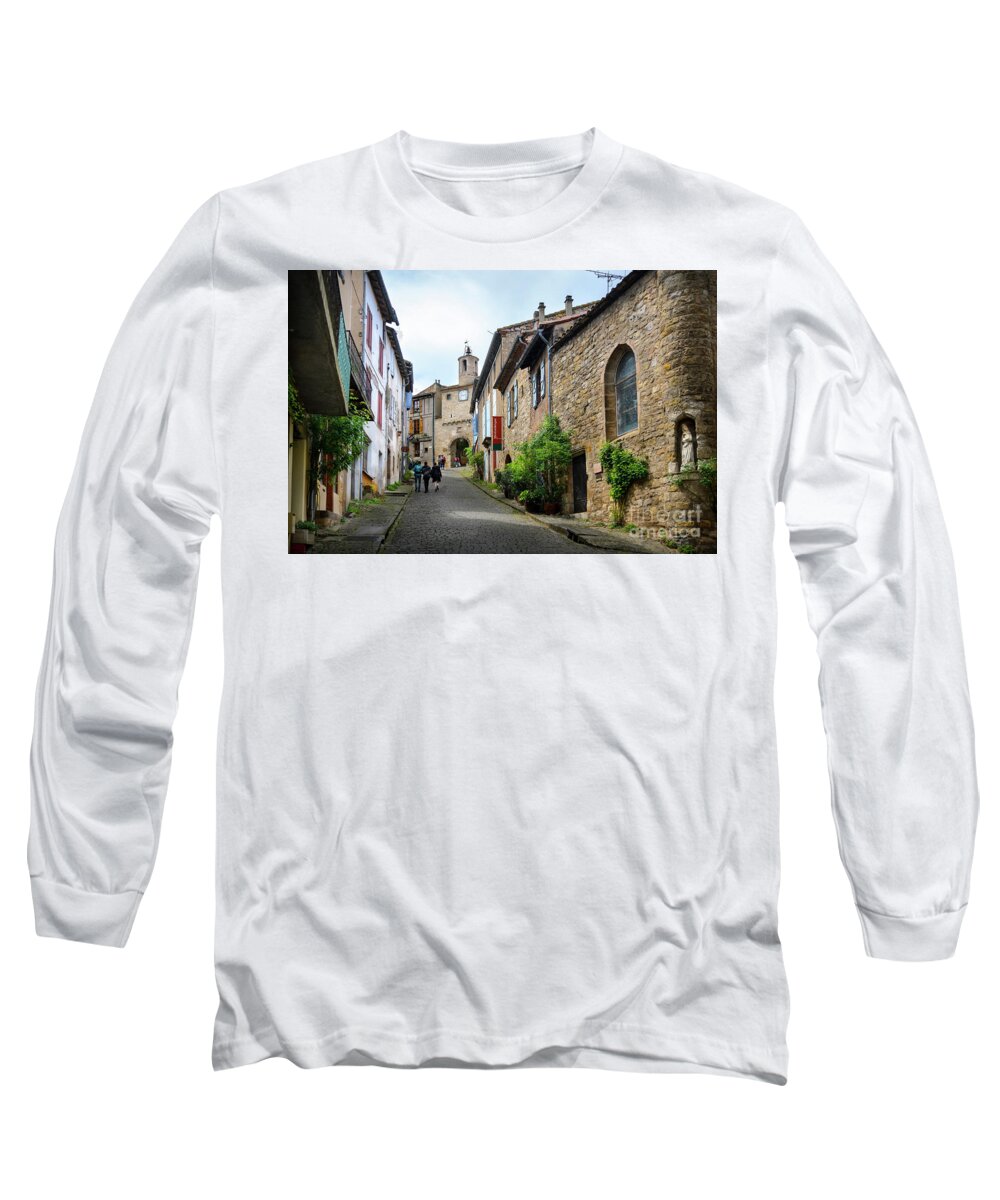 France Long Sleeve T-Shirt featuring the photograph Grand Rue de L'Horlogue in Cordes sur Ciel by RicardMN Photography