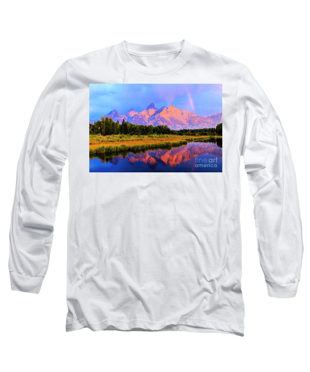 Grand Teton National Park Long Sleeve T-Shirt featuring the photograph Grand Teton Sunrise by Ben Graham