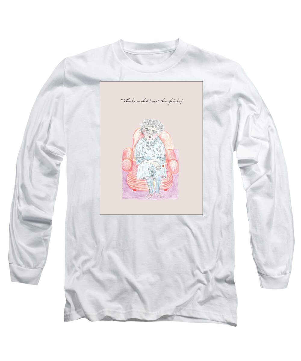 Humor Long Sleeve T-Shirt featuring the drawing Great Day by Heather Hennick