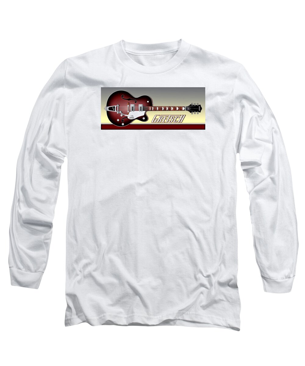 Gretsch Guitar Long Sleeve T-Shirt featuring the photograph Gretsch Guitar by Anthony Citro