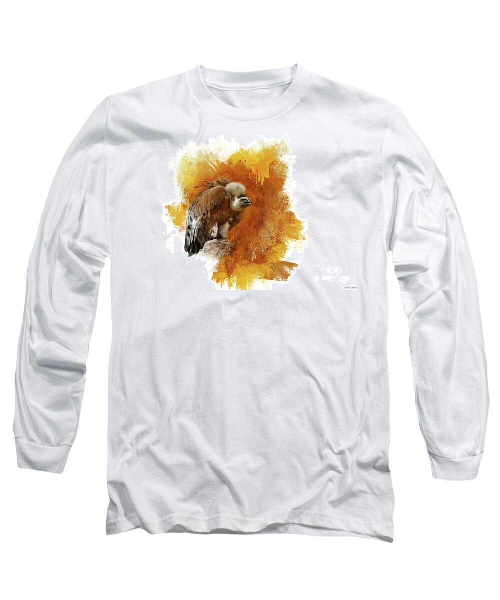 Griffon Vulture Long Sleeve T-Shirt featuring the photograph Griffon Vulture by Eva Lechner