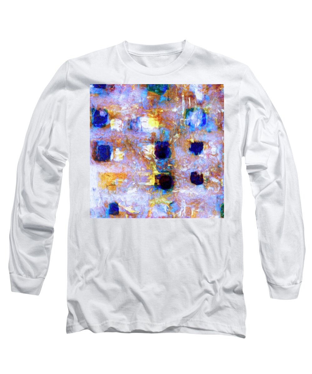Abstract Long Sleeve T-Shirt featuring the painting Hard Eight by Dominic Piperata