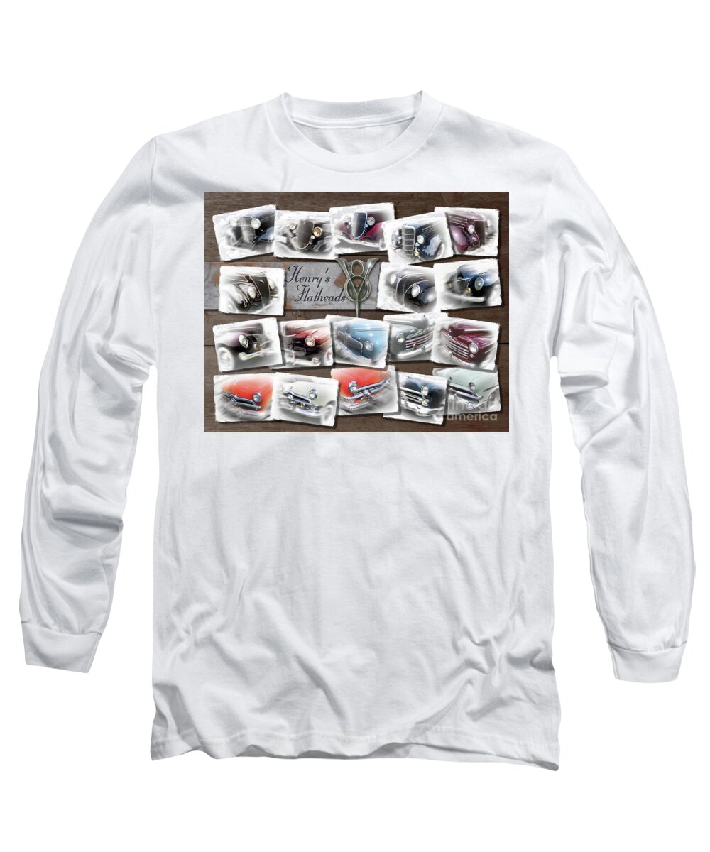 1932 Long Sleeve T-Shirt featuring the photograph Henry Ford's Flathead V-8s by Ron Long