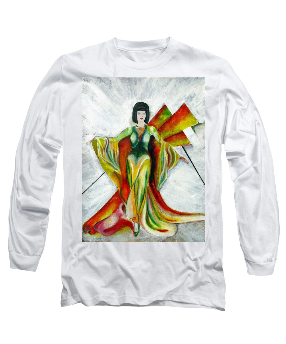 Dress Long Sleeve T-Shirt featuring the painting Here Comes the Sun by Tom Conway