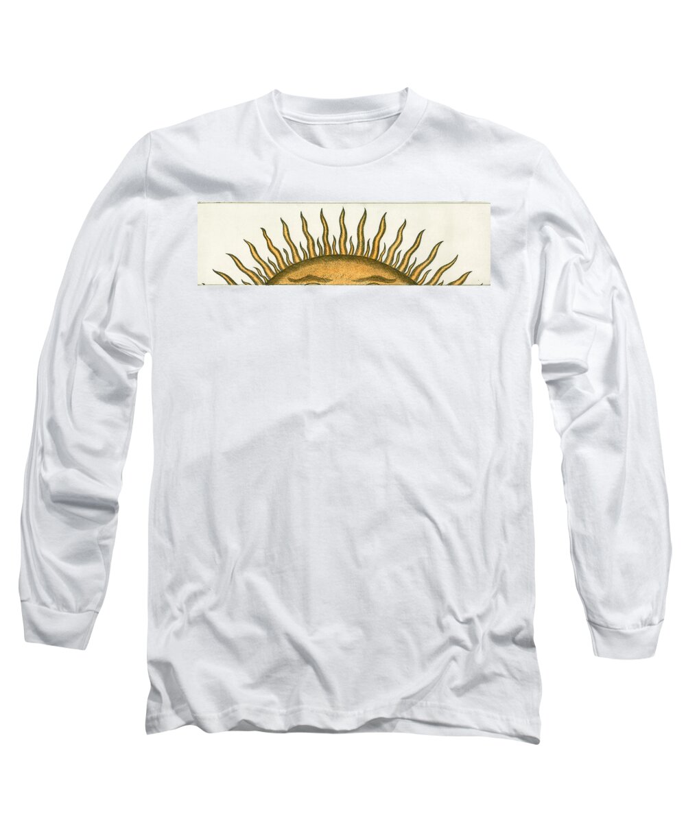 Lennon Long Sleeve T-Shirt featuring the painting Here Comes the Sun by Charles Harden