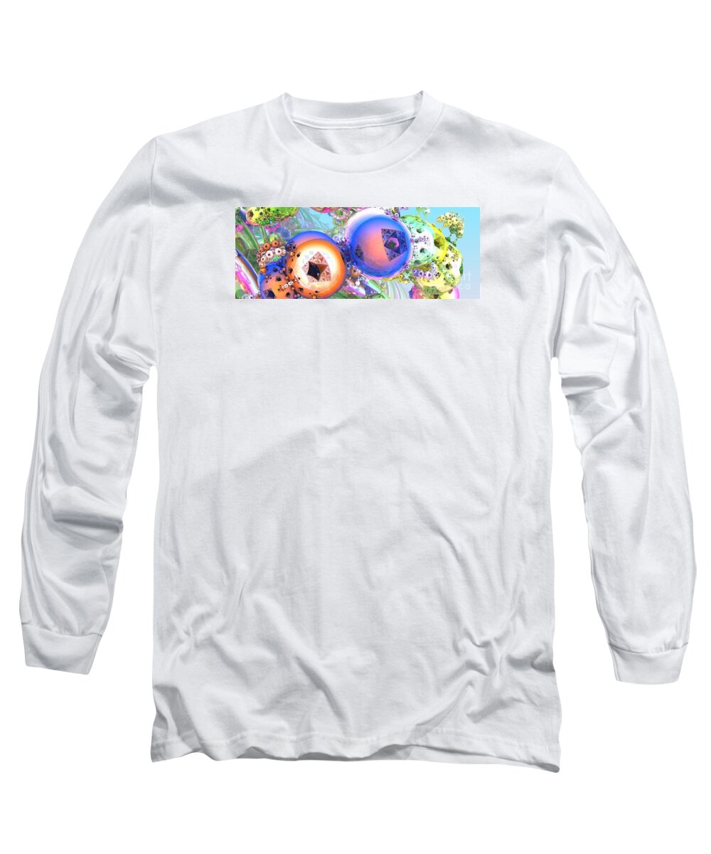 Fractal Long Sleeve T-Shirt featuring the digital art Holiday Celebrations by Jon Munson II