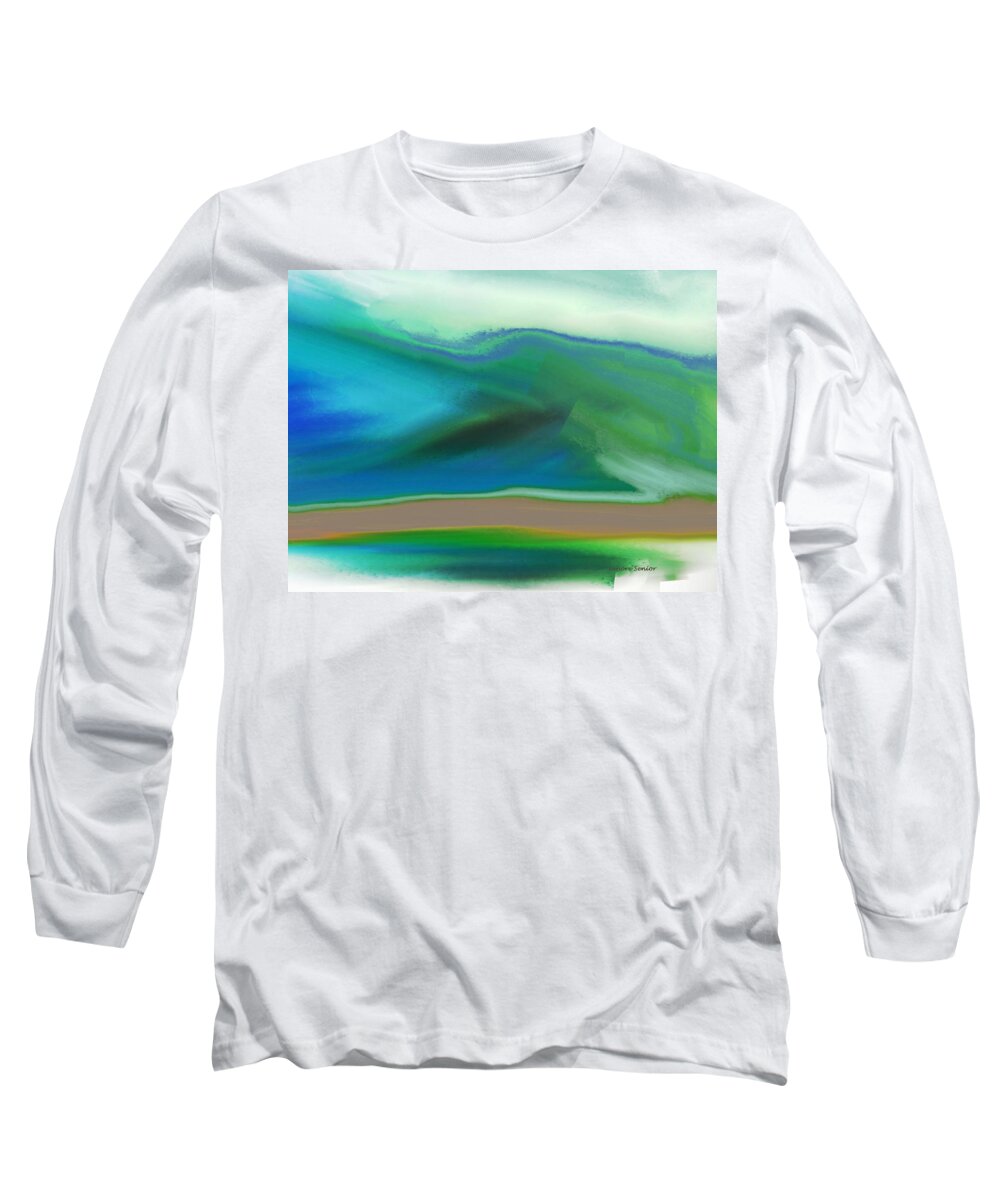 Abstract Long Sleeve T-Shirt featuring the painting How It Feels by Lenore Senior