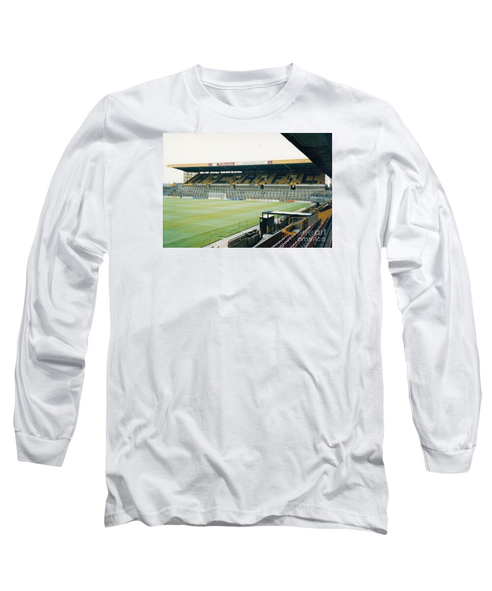  Long Sleeve T-Shirt featuring the photograph Hull City - Boothferry Park - South Stand 3 - July 1997 by Legendary Football Grounds