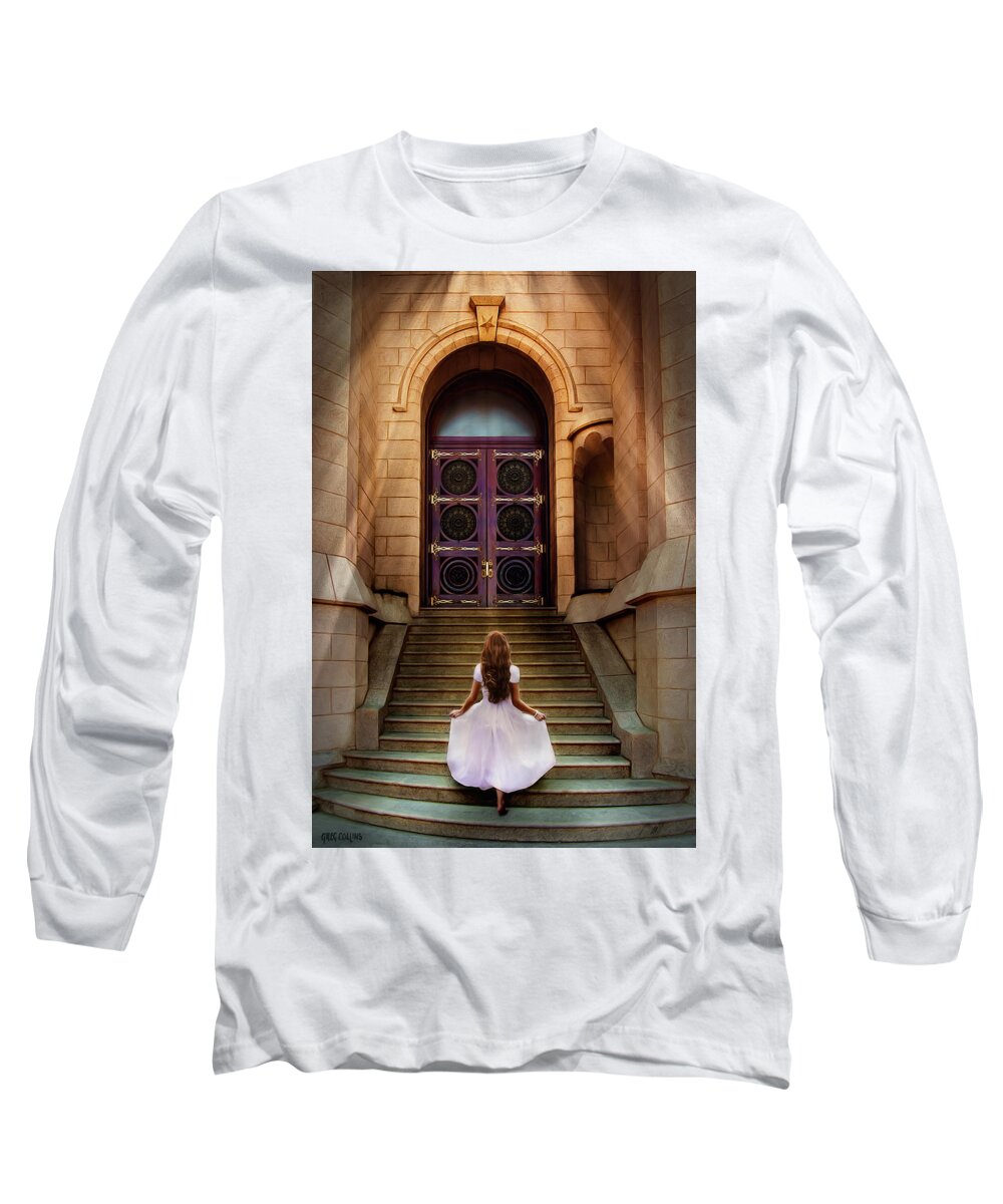 Lds Long Sleeve T-Shirt featuring the painting I'm Going There Some Day by Greg Collins