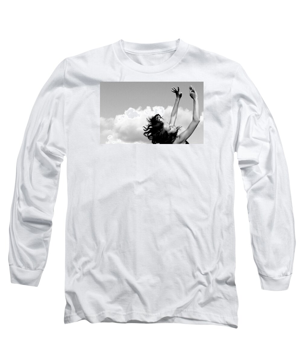 People Long Sleeve T-Shirt featuring the photograph In Flight by David Ralph Johnson