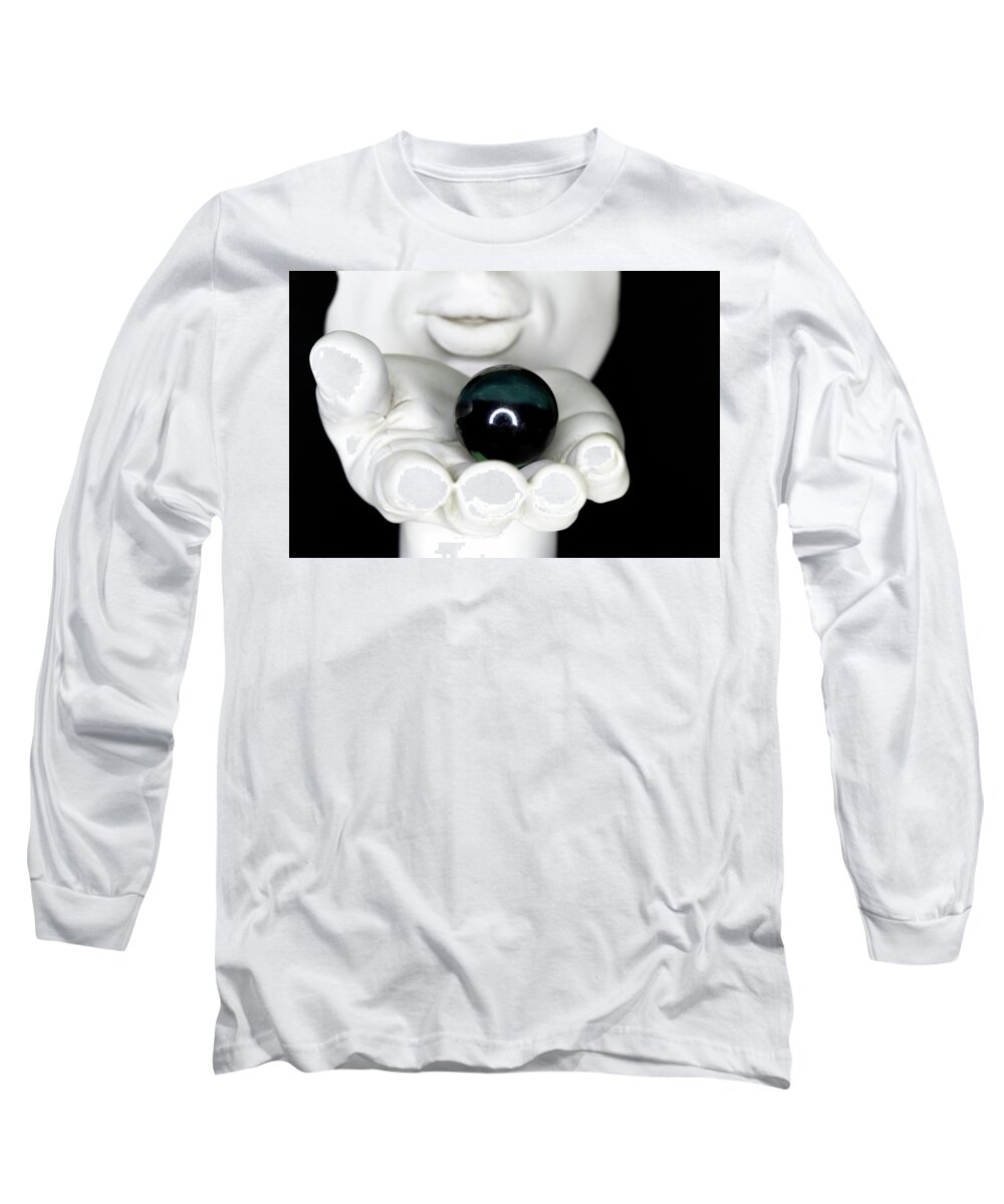 Sculpture Long Sleeve T-Shirt featuring the photograph In His Hand by David Stasiak