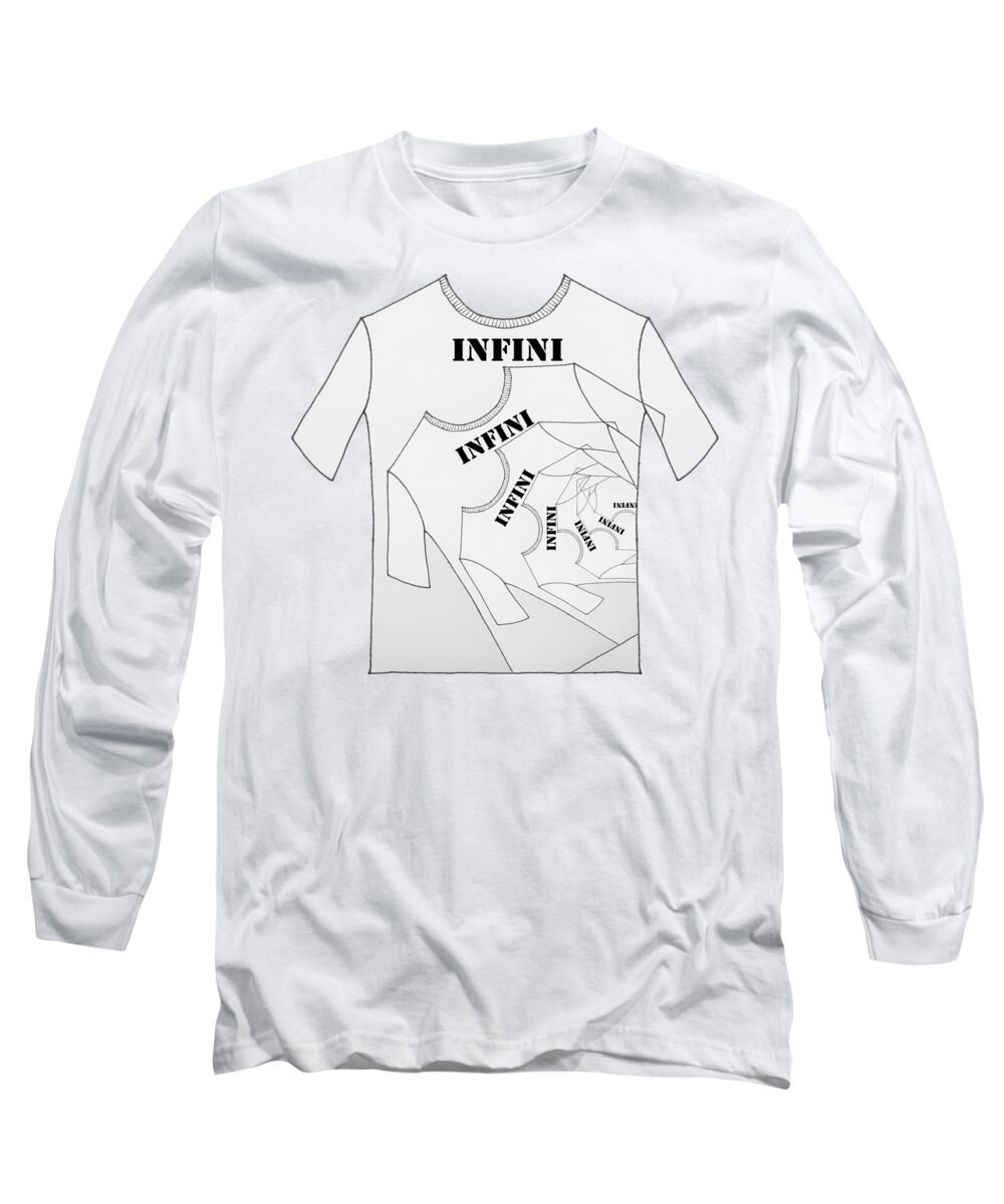 T-shirt Long Sleeve T-Shirt featuring the drawing Infini Tee by Lori Kingston