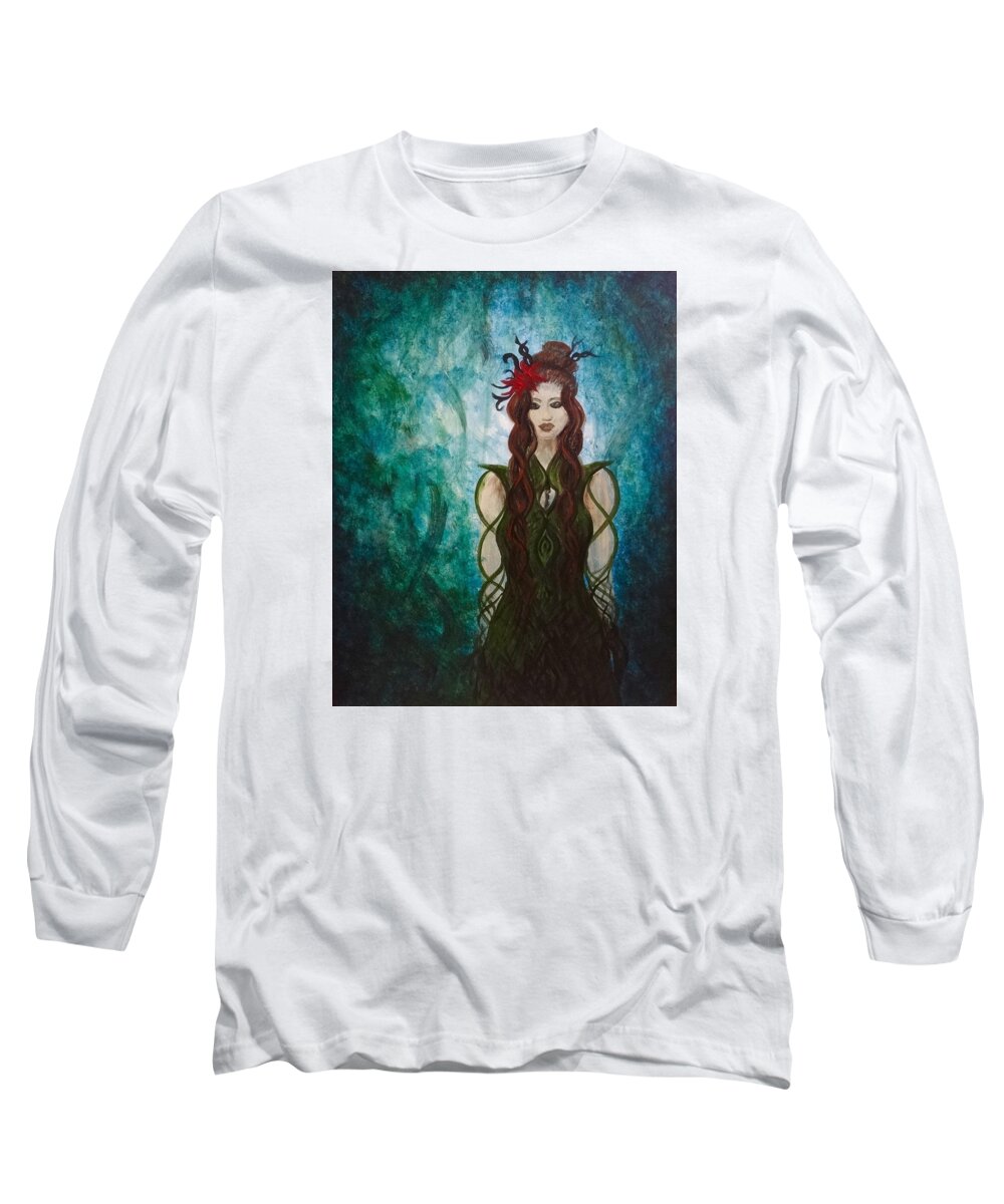 Infinity Long Sleeve T-Shirt featuring the painting Infinity Goddess by Michelle Pier
