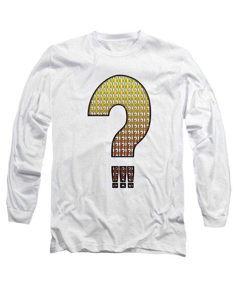 2d Long Sleeve T-Shirt featuring the photograph Interrobang Variation by Brian Wallace