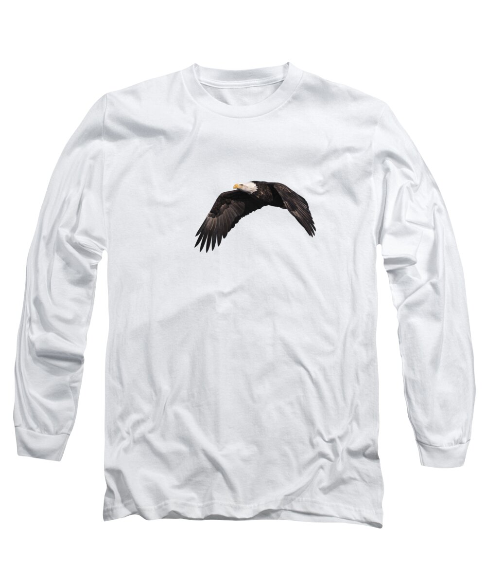 American Bald Eagle Long Sleeve T-Shirt featuring the photograph Isolated Eagle 2017-1 by Thomas Young