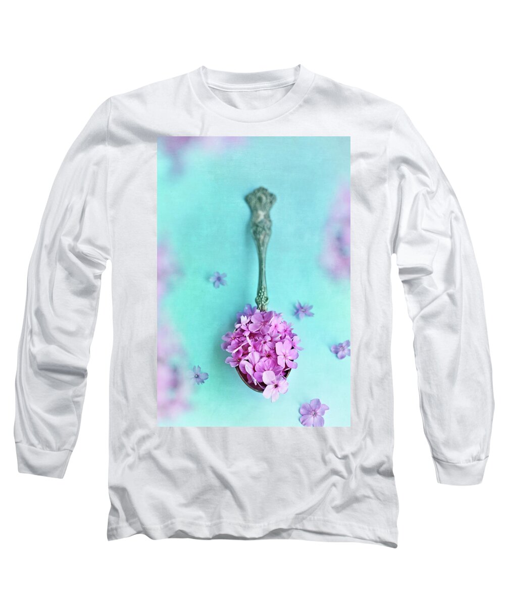 Sweet William Long Sleeve T-Shirt featuring the photograph Just a Spoonful of Petals by Stephanie Frey