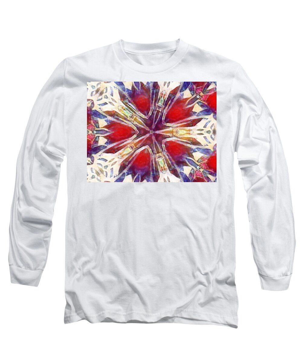 Kaleidoscope 1 Long Sleeve T-Shirt featuring the pastel Kaleidoscope 1 by Brenae Cochran