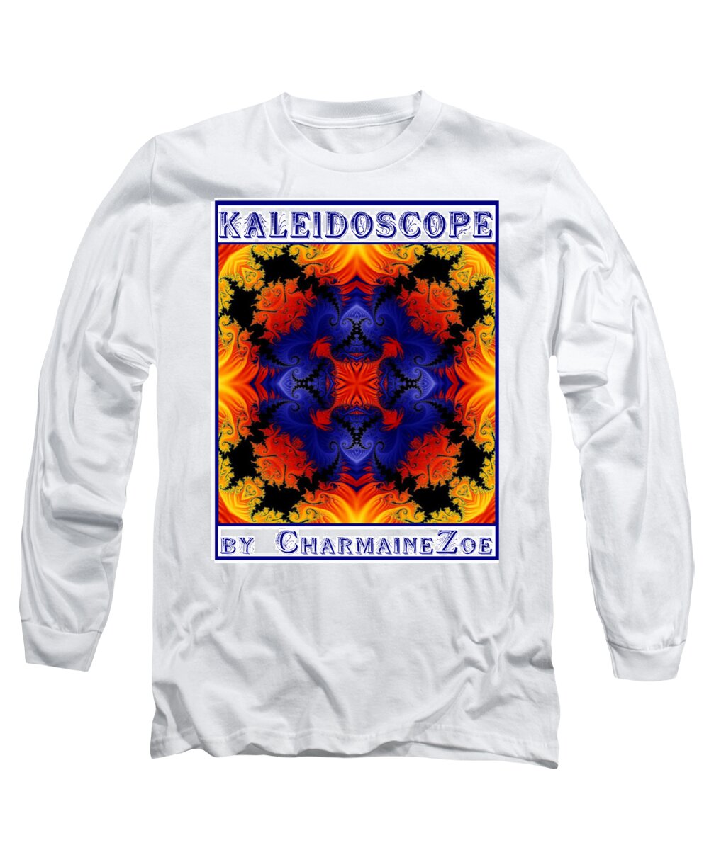 Kaleidoscope Long Sleeve T-Shirt featuring the digital art Kaleidoscope 1 by Charmaine Zoe