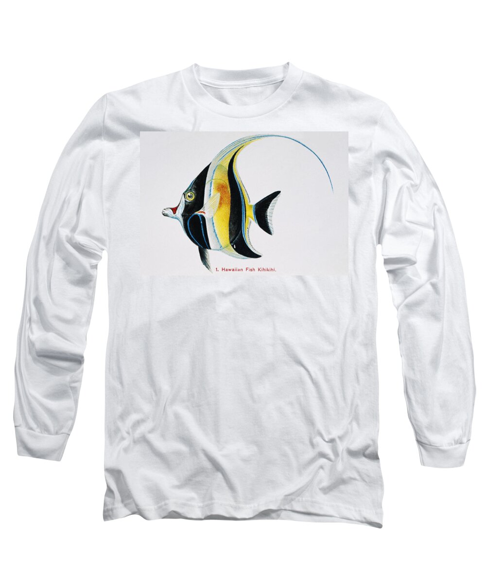 1895 Long Sleeve T-Shirt featuring the painting Kihikihi by Hawaiian Legacy Archive - Printscapes