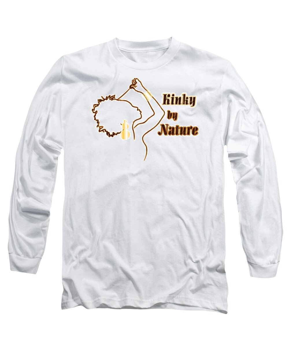 Kinky Long Sleeve T-Shirt featuring the digital art Kinky by Nature by Rachel Natalie Rawlins