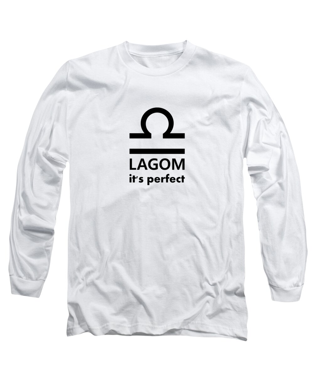 Richard Reeve Long Sleeve T-Shirt featuring the digital art Lagom - Perfect by Richard Reeve