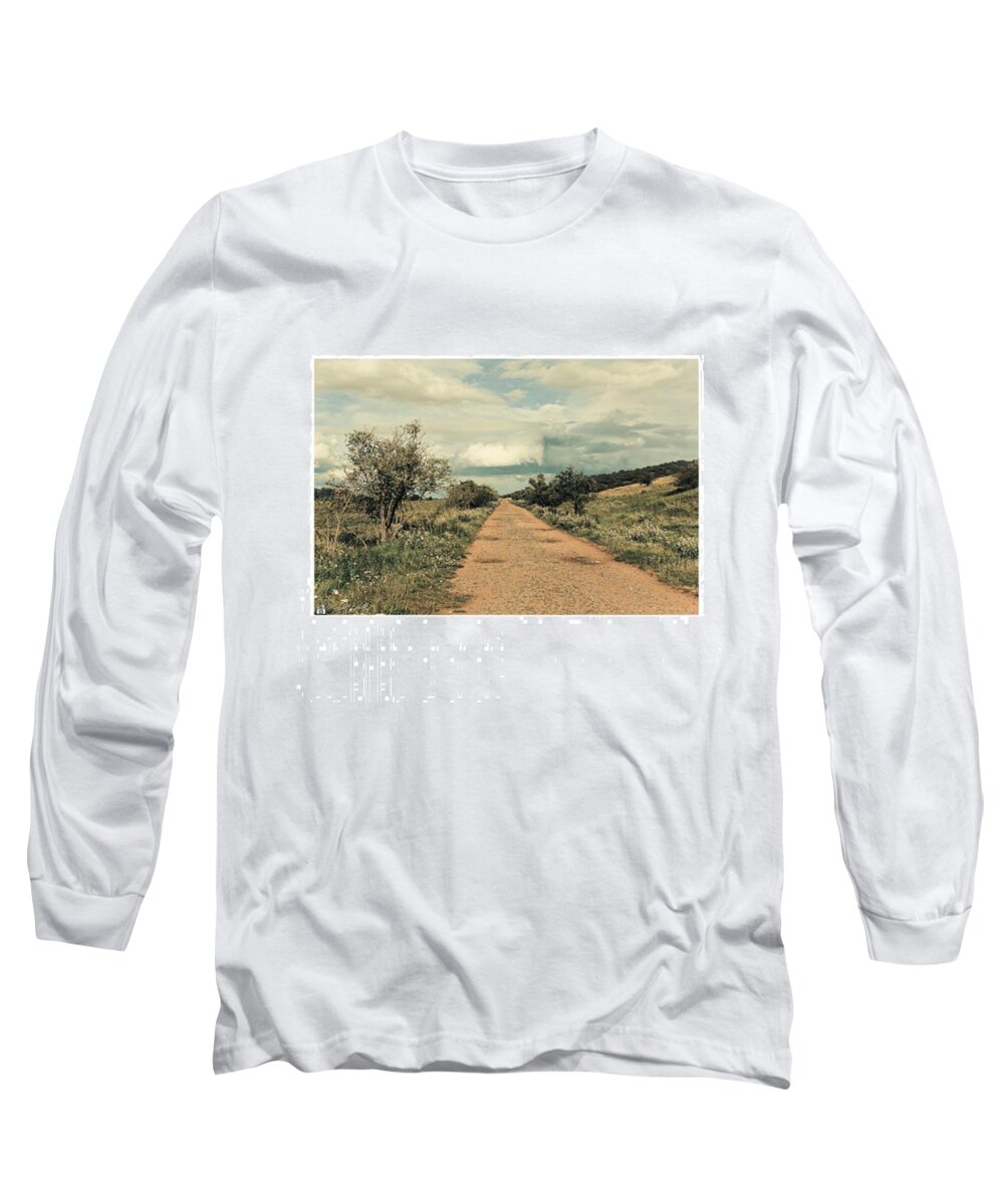 Kelbra Long Sleeve T-Shirt featuring the photograph #landscape #stausee #path #road #tree by Mandy Tabatt
