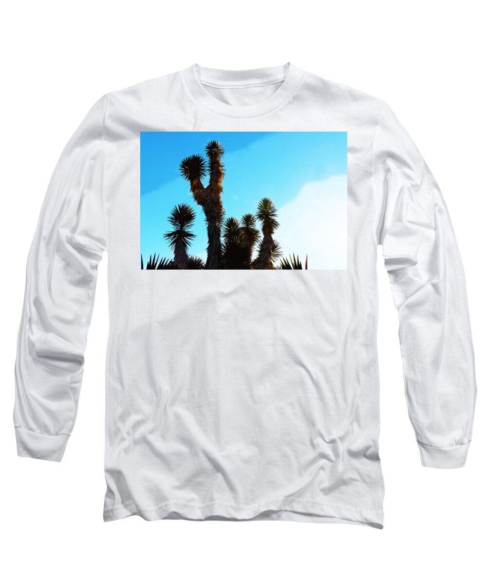 Susan Vineyard Long Sleeve T-Shirt featuring the photograph Late Afternoon Cactus by Susan Vineyard
