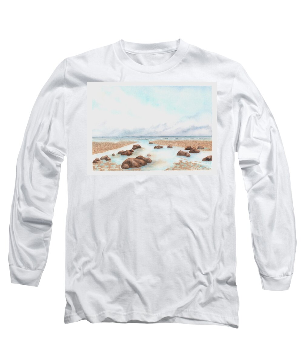Beach Long Sleeve T-Shirt featuring the painting Lazy Day by Hilda Wagner