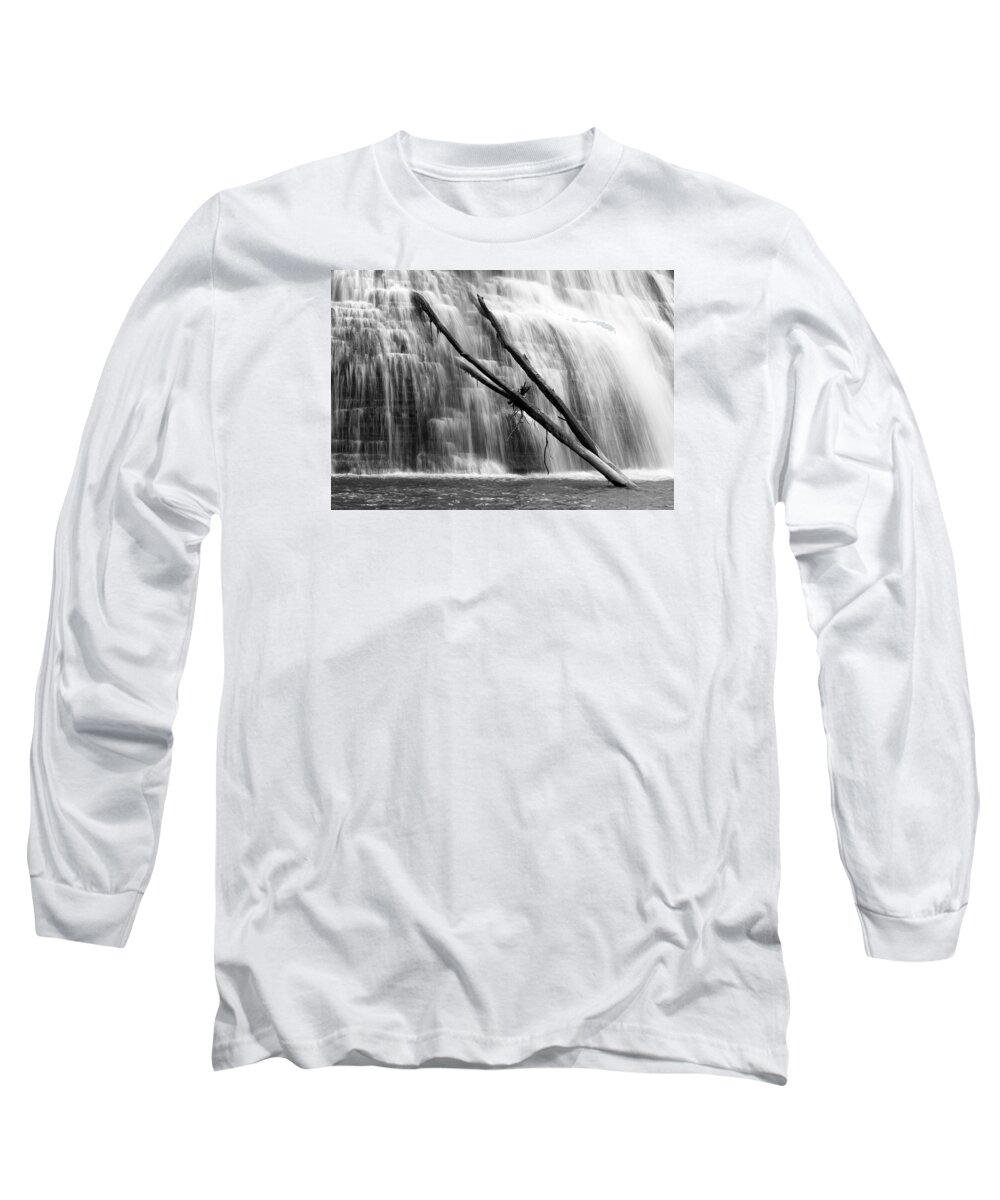Falls Long Sleeve T-Shirt featuring the photograph Leaning Falls by Robert Och