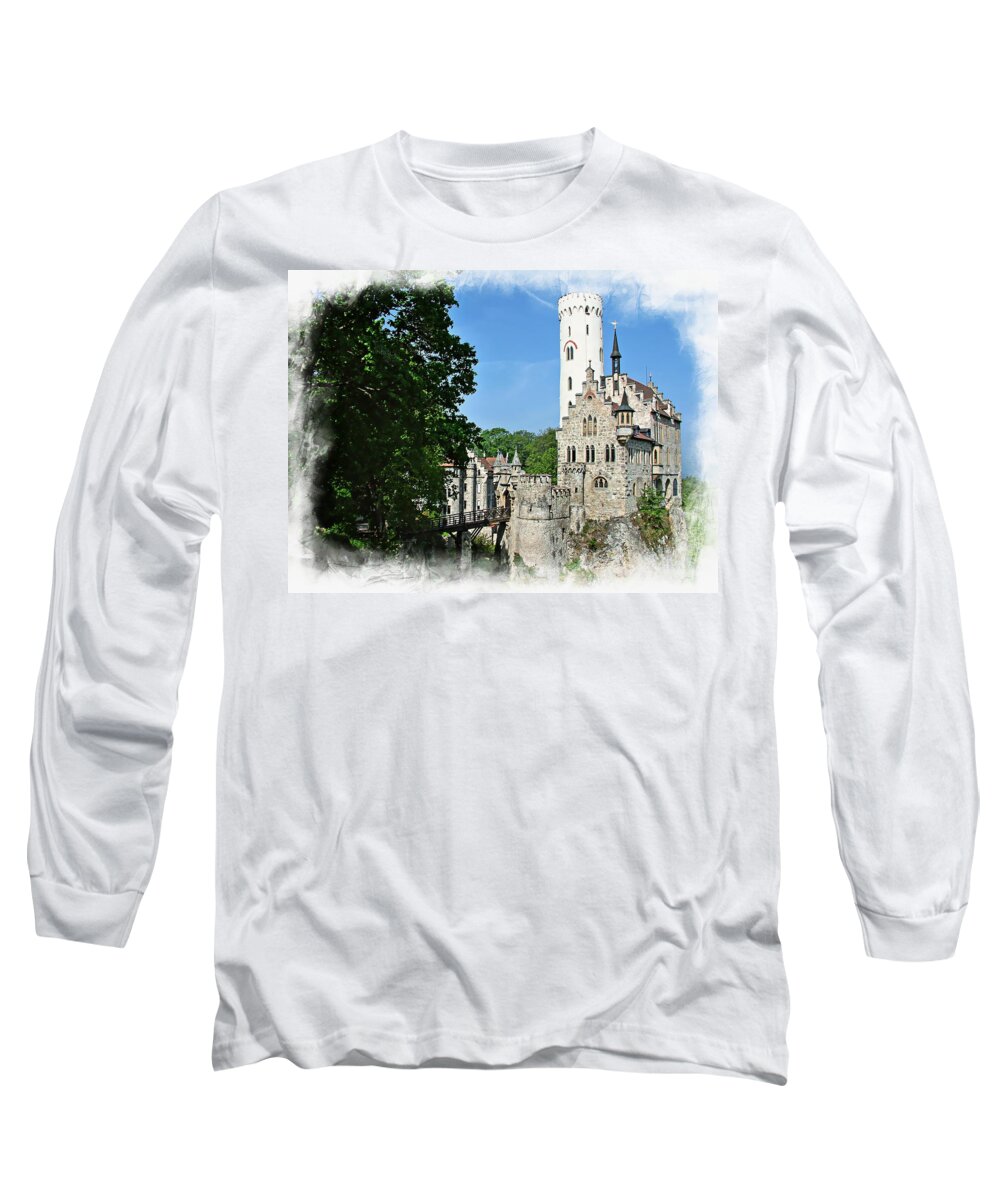 Germany Long Sleeve T-Shirt featuring the photograph Lichtenstein Castle by Joseph Hendrix