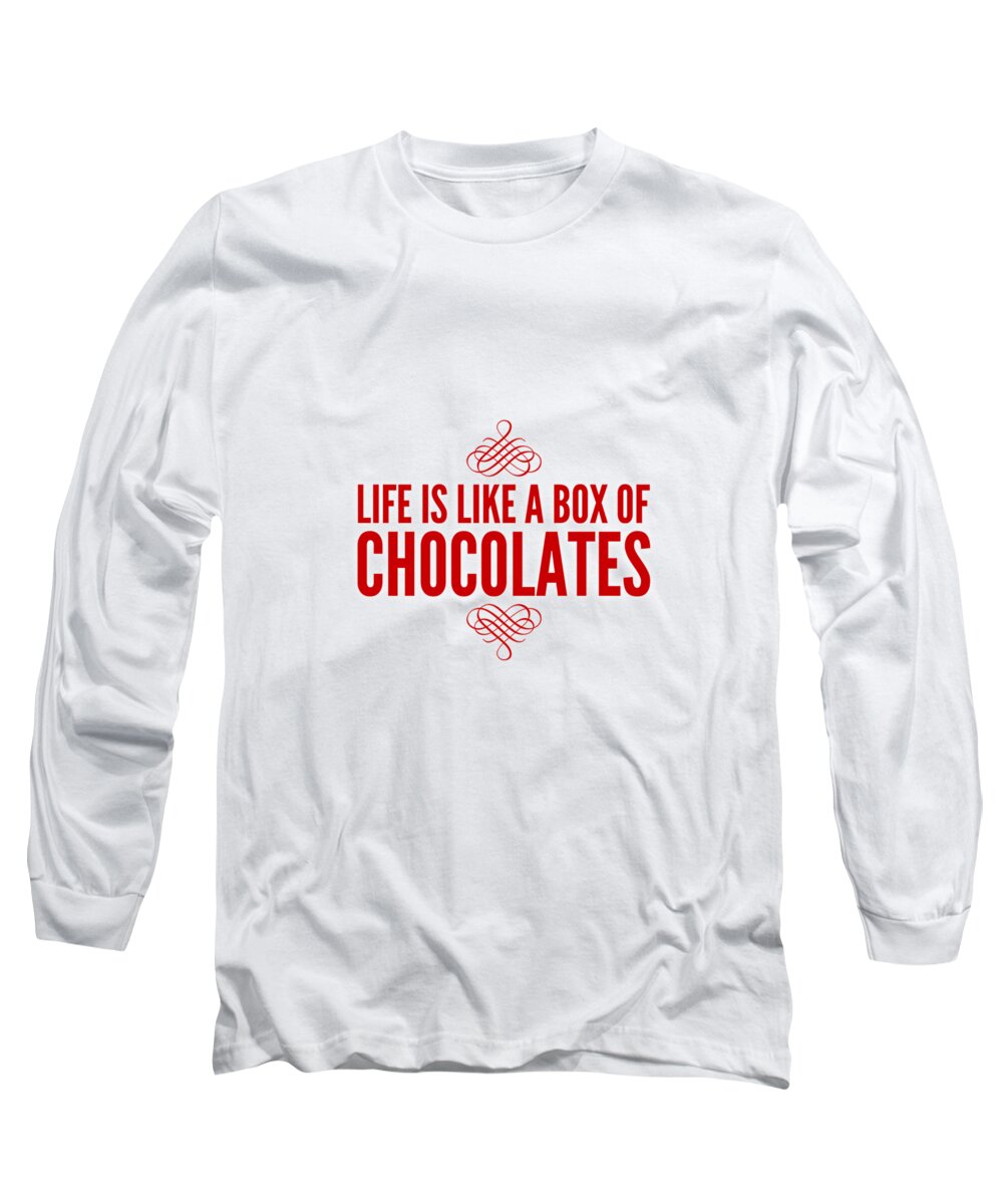 Life Long Sleeve T-Shirt featuring the digital art Life is Like a Box of Chocolates by Esoterica Art Agency
