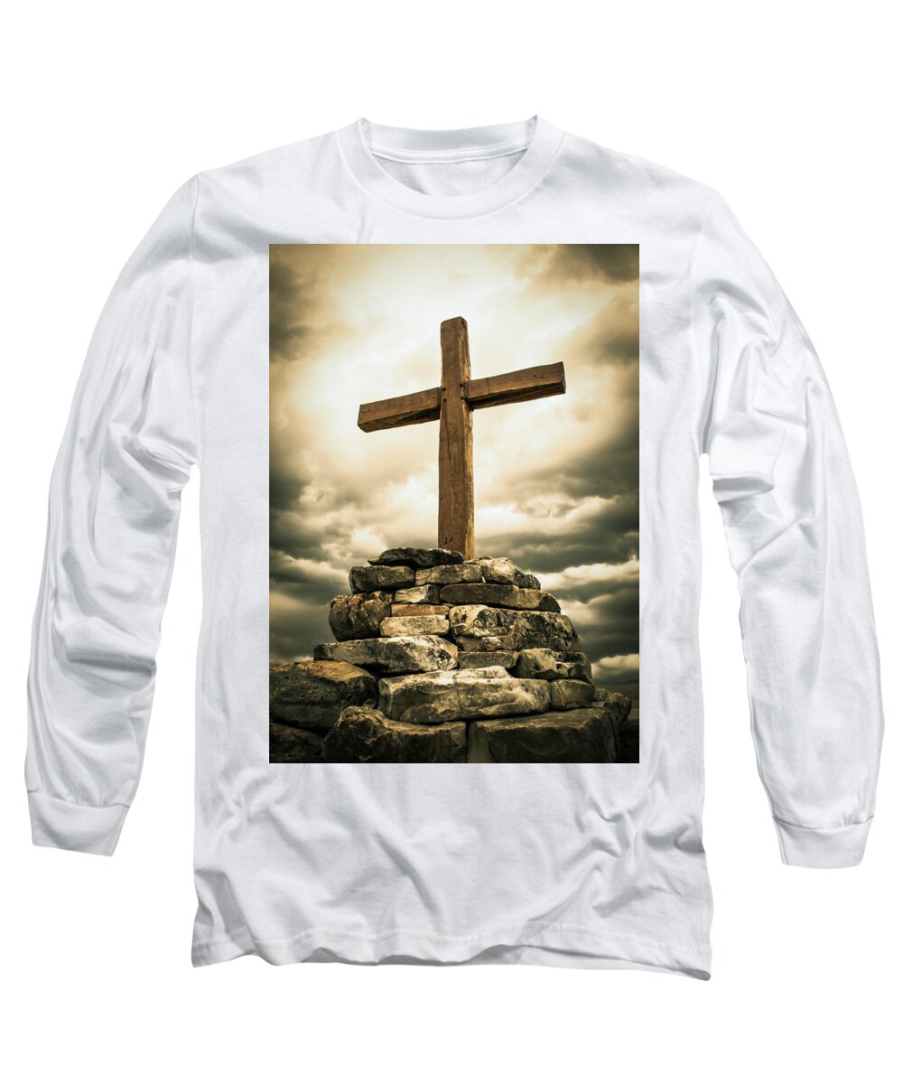 Faith Long Sleeve T-Shirt featuring the photograph Great Smoky Mountains NC Light And Hope by Robert Stephens