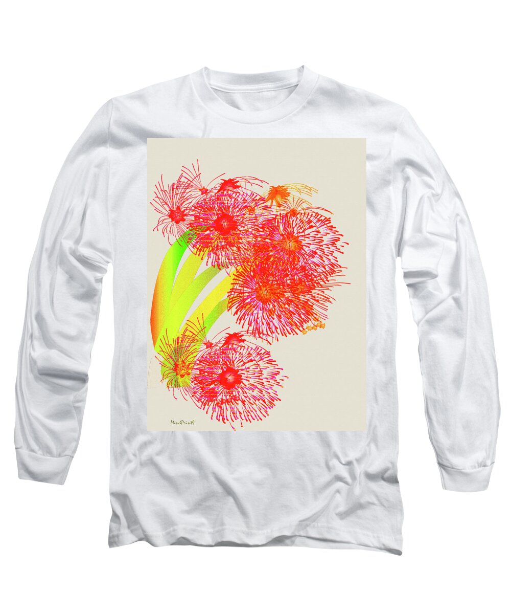Flowers Long Sleeve T-Shirt featuring the digital art Lilly Pilly by Asok Mukhopadhyay