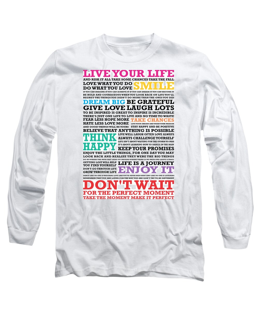 Life Is Short - Positive Attitude Quotes Gifts' Men's Longsleeve Shirt