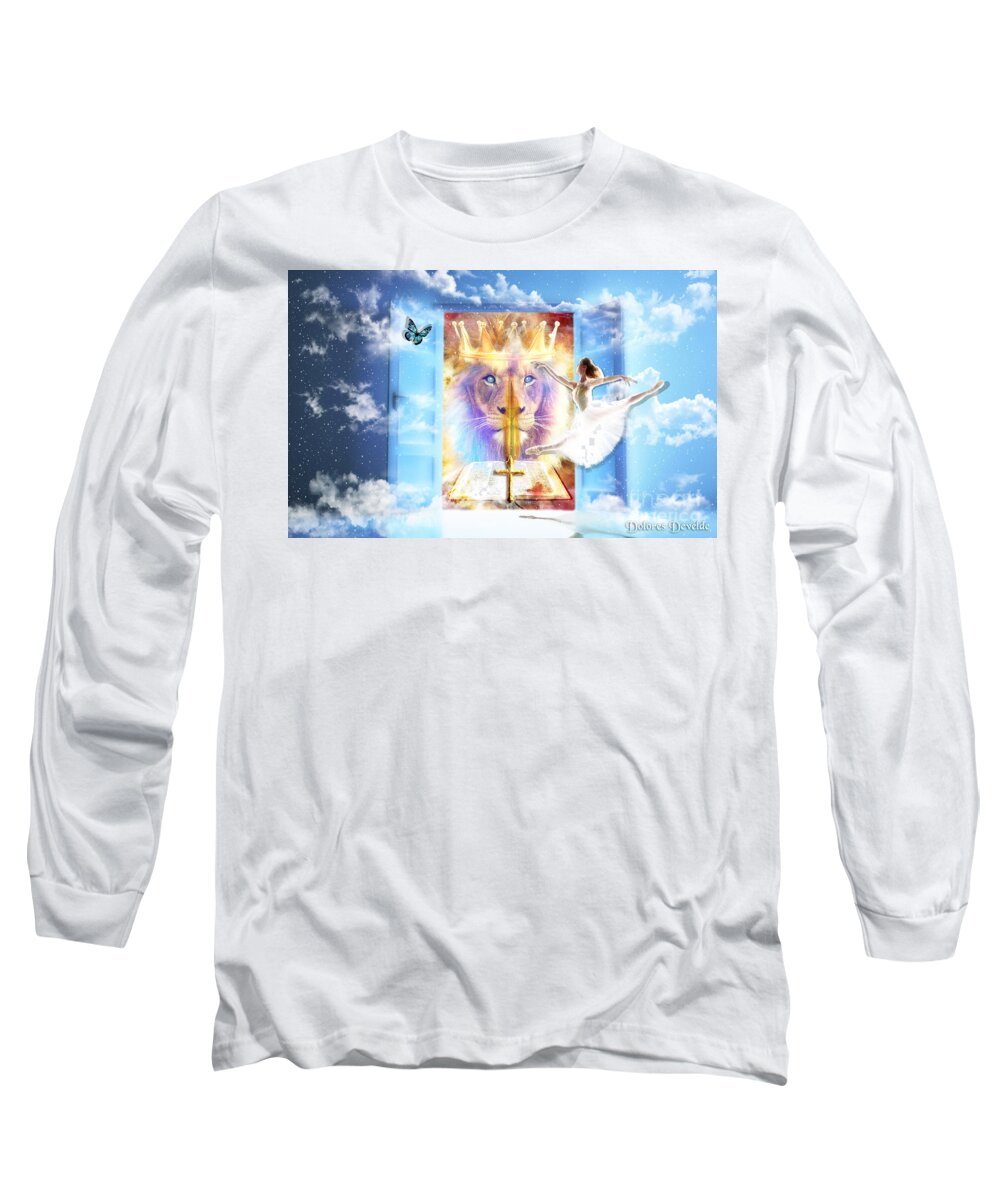 Jesus Long Sleeve T-Shirt featuring the digital art Living Word of God by Dolores Develde