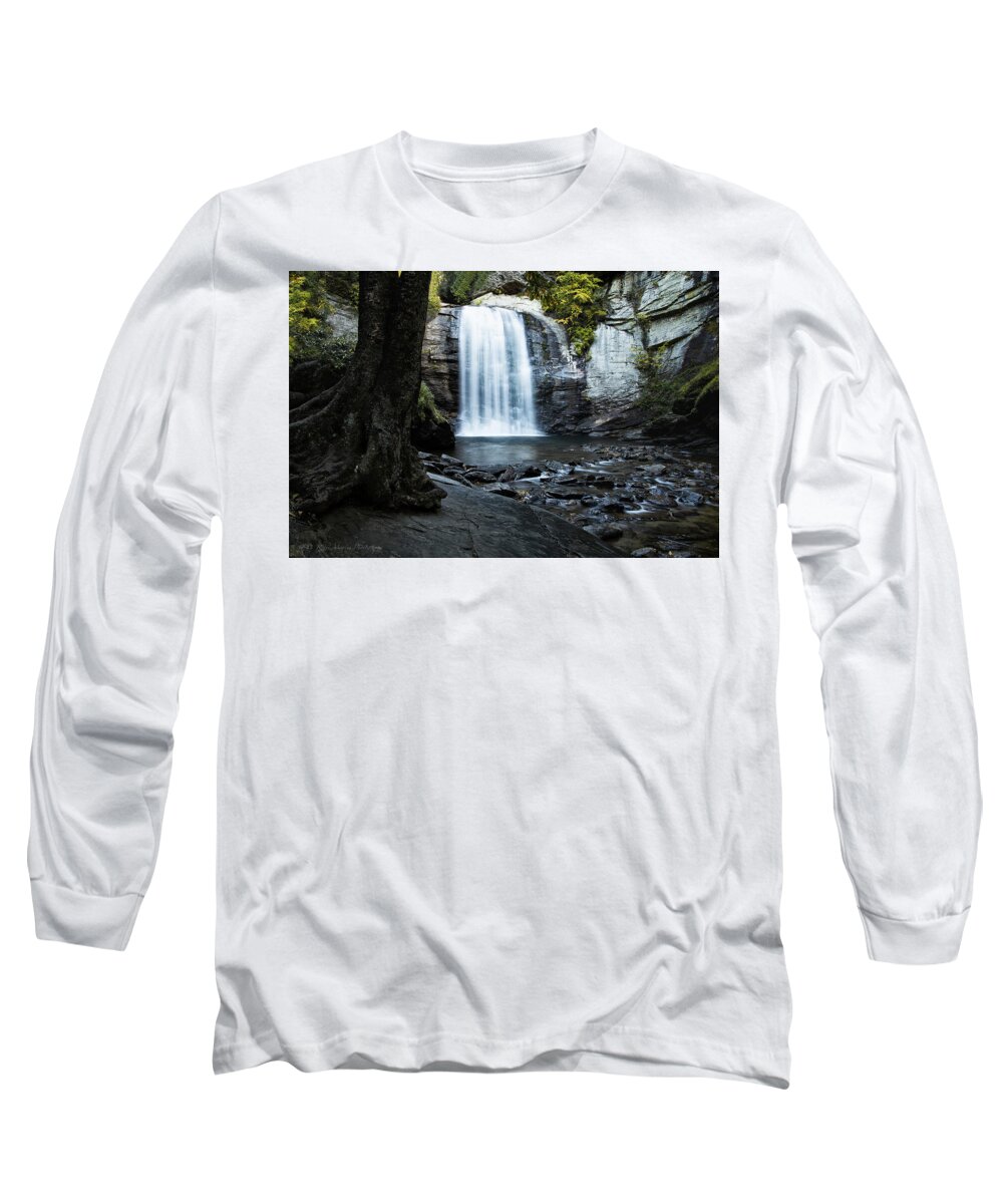 Waterfall Long Sleeve T-Shirt featuring the photograph Looking Glass Falls by C Renee Martin