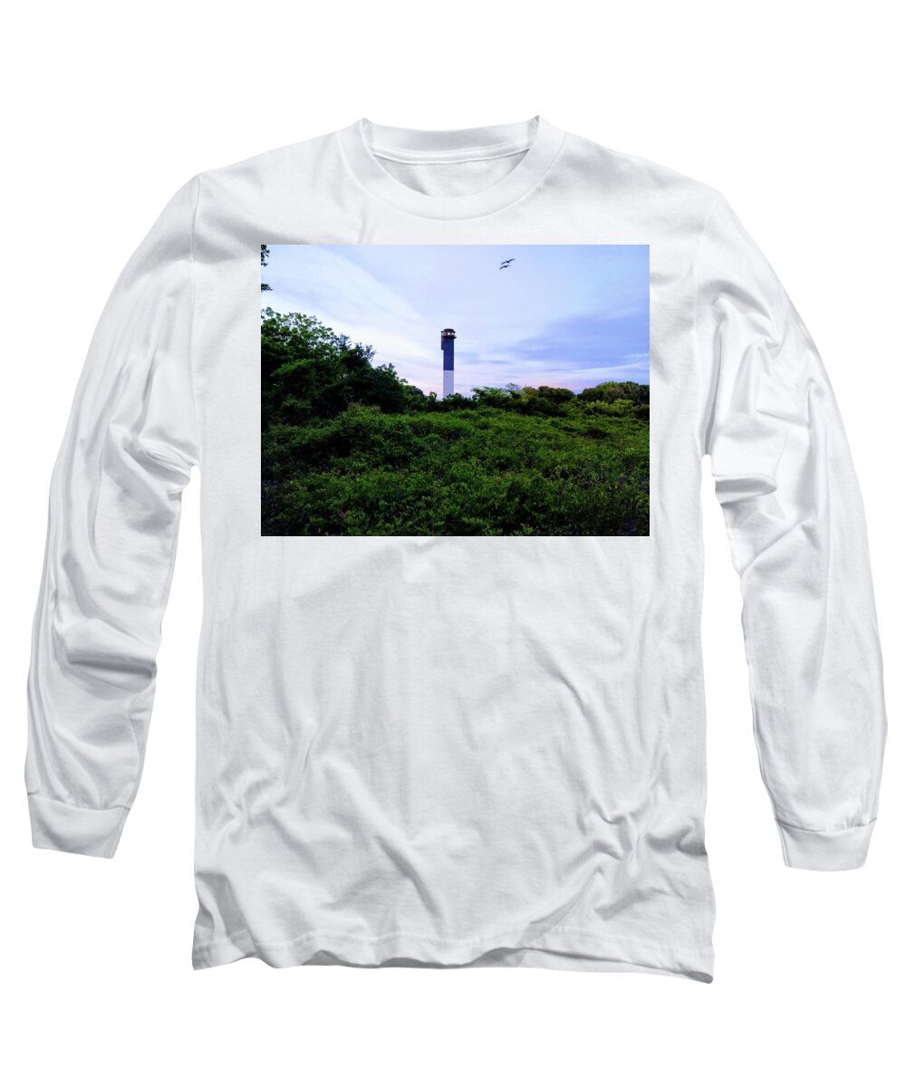 Lighthouse Long Sleeve T-Shirt featuring the photograph Lost Lighthouse by Sherry Kuhlkin