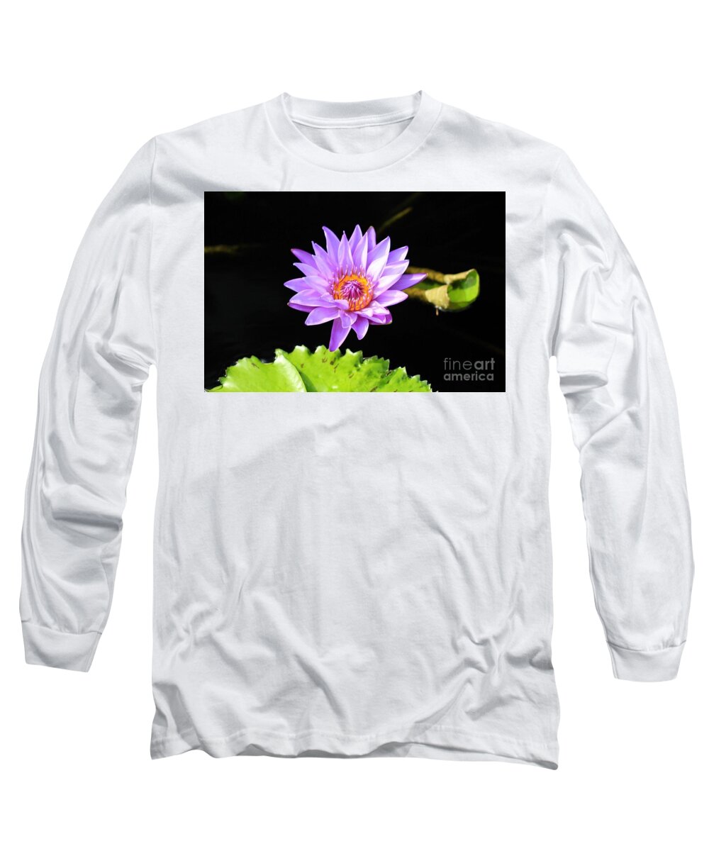 Lotus Long Sleeve T-Shirt featuring the photograph Lotus Splendor by Deborah Crew-Johnson