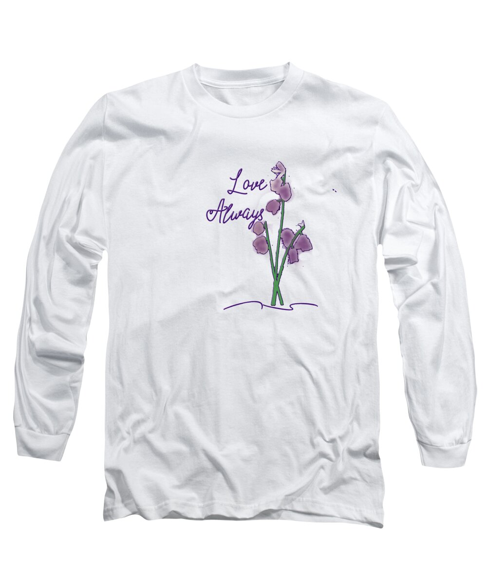 Love Long Sleeve T-Shirt featuring the digital art Love Always by Judy Hall-Folde