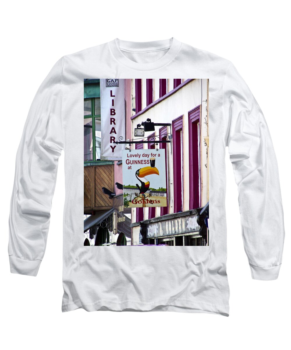 Irish Long Sleeve T-Shirt featuring the photograph Lovely Day for a Guinness Macroom Ireland by Teresa Mucha