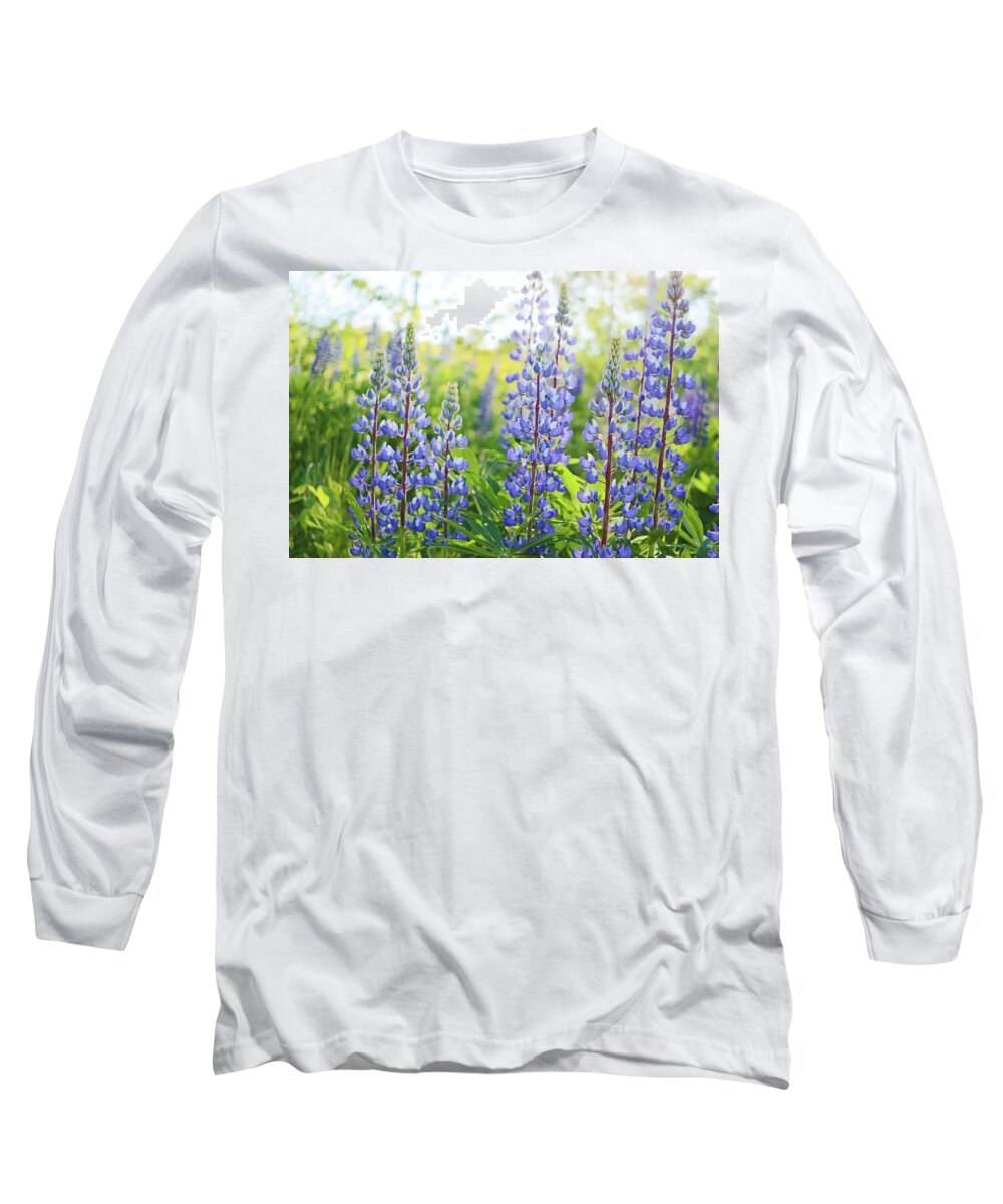 Lupines Long Sleeve T-Shirt featuring the photograph Lupines by Holly Ross