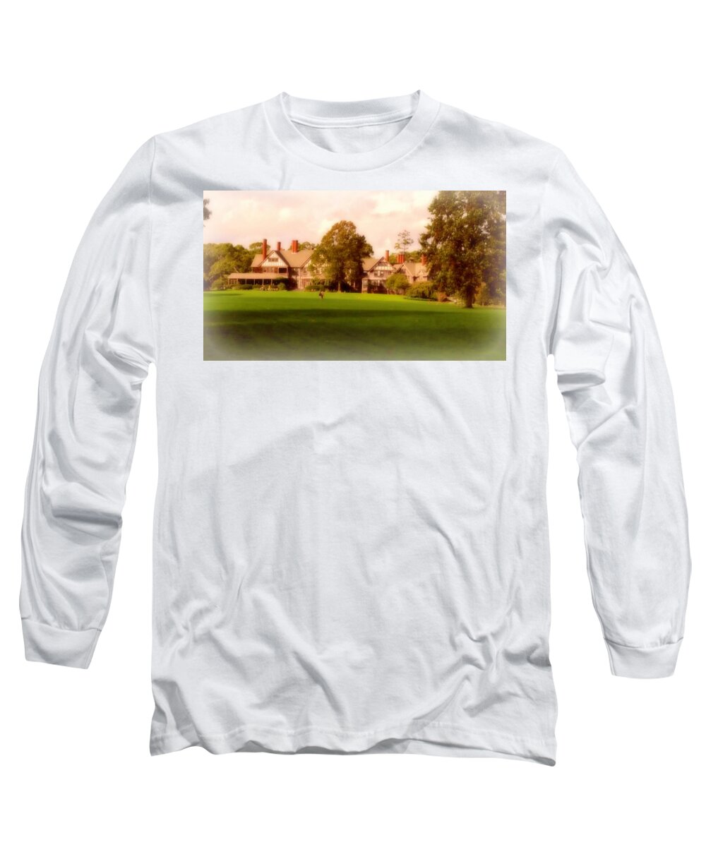 Mansions Long Sleeve T-Shirt featuring the mixed media Magnificent Cottage by Stacie Siemsen