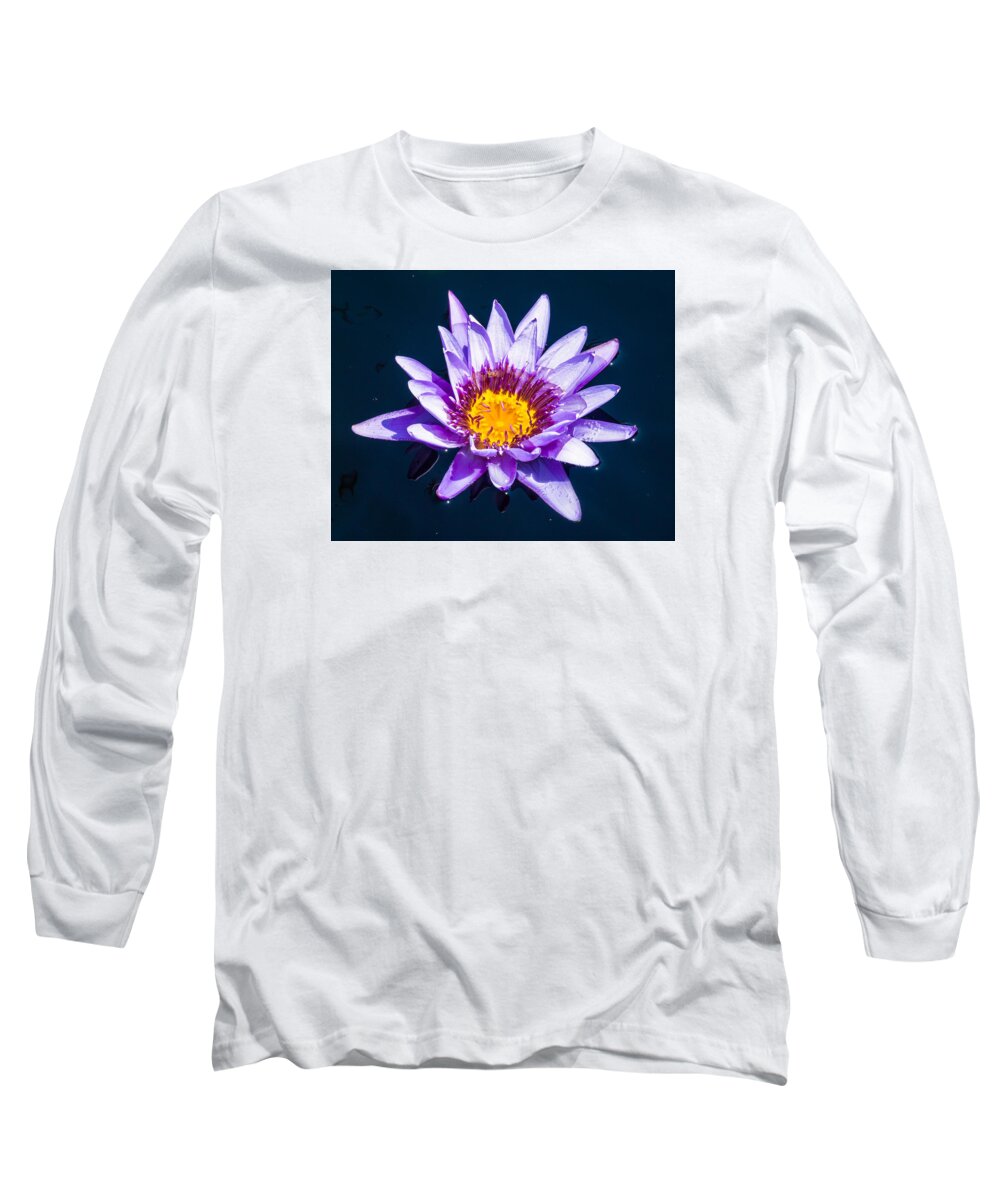 Water Lilly Long Sleeve T-Shirt featuring the photograph Surounded by Charles McCleanon