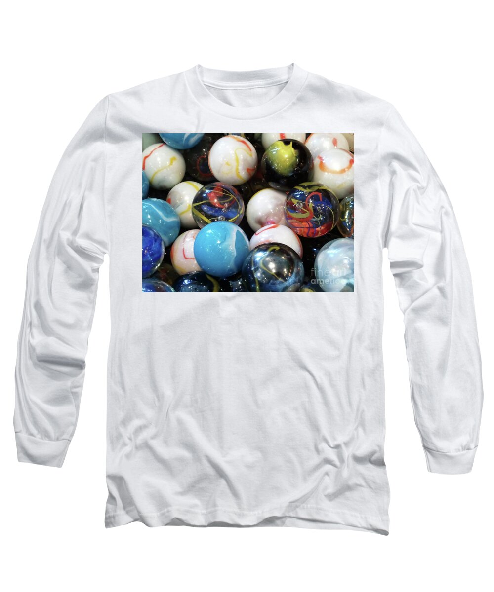 Marbles Long Sleeve T-Shirt featuring the photograph Marbles by Leara Nicole Morris-Clark