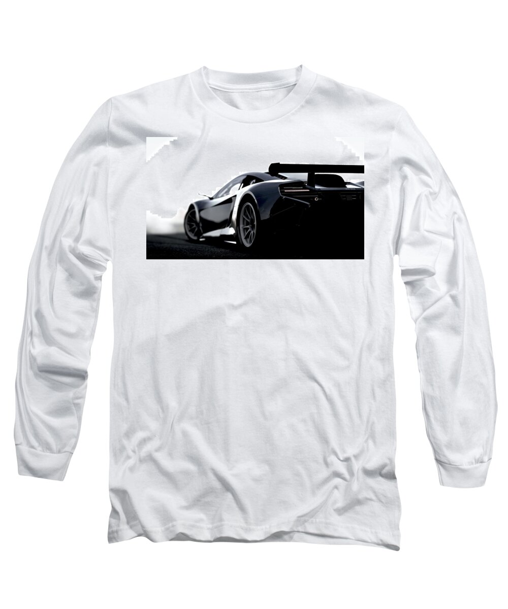 Mclaren Long Sleeve T-Shirt featuring the digital art McLaren by Maye Loeser