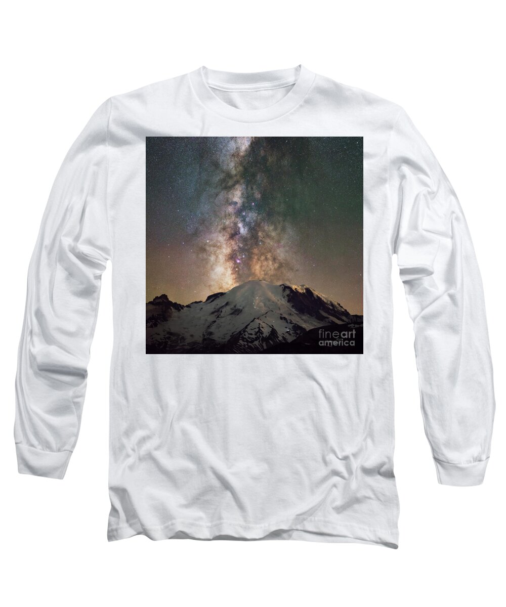 Washington State Long Sleeve T-Shirt featuring the photograph Midnight Hike by Michael Ver Sprill