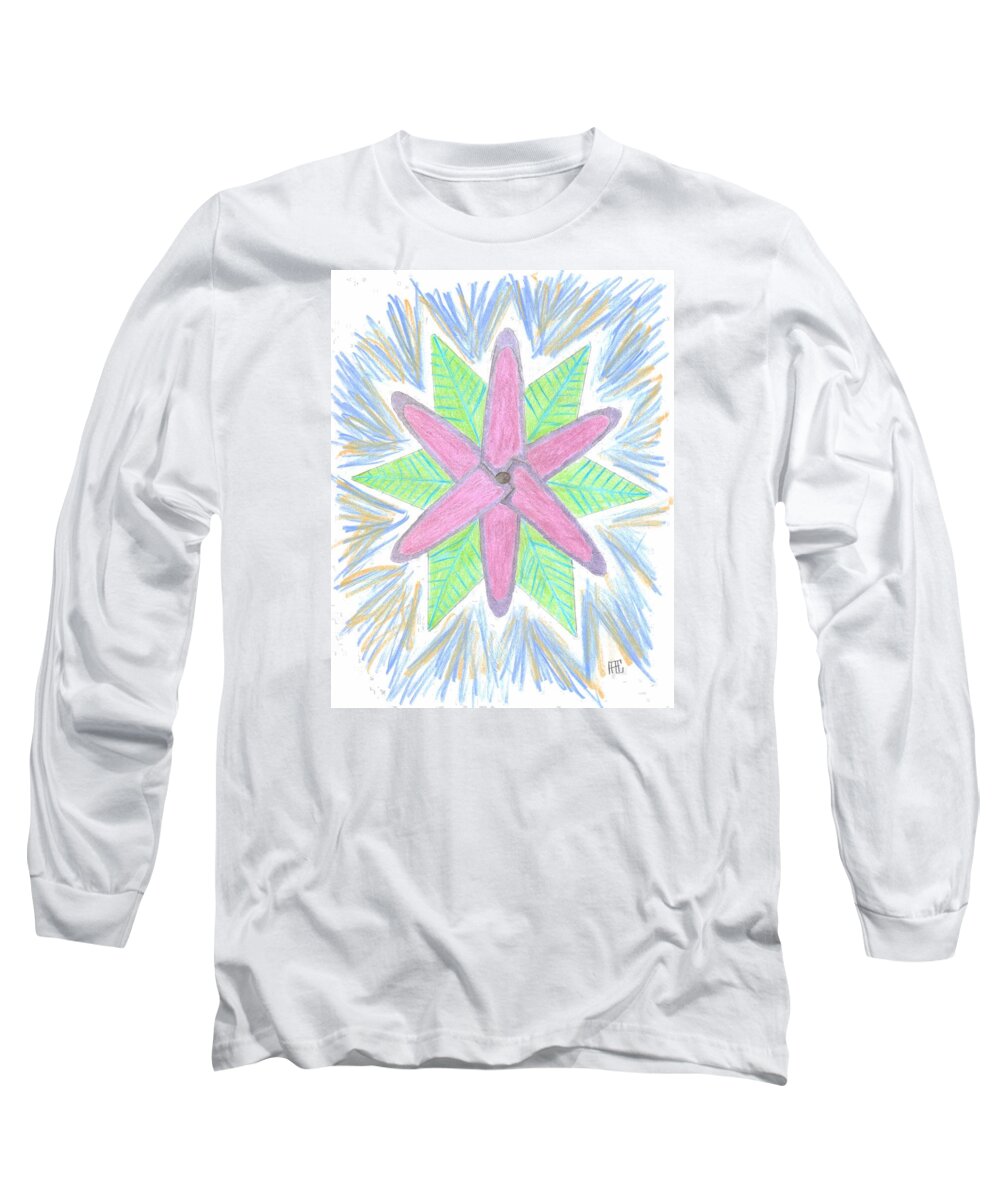  Flower Long Sleeve T-Shirt featuring the painting Miss. Tia by Alan Chandler