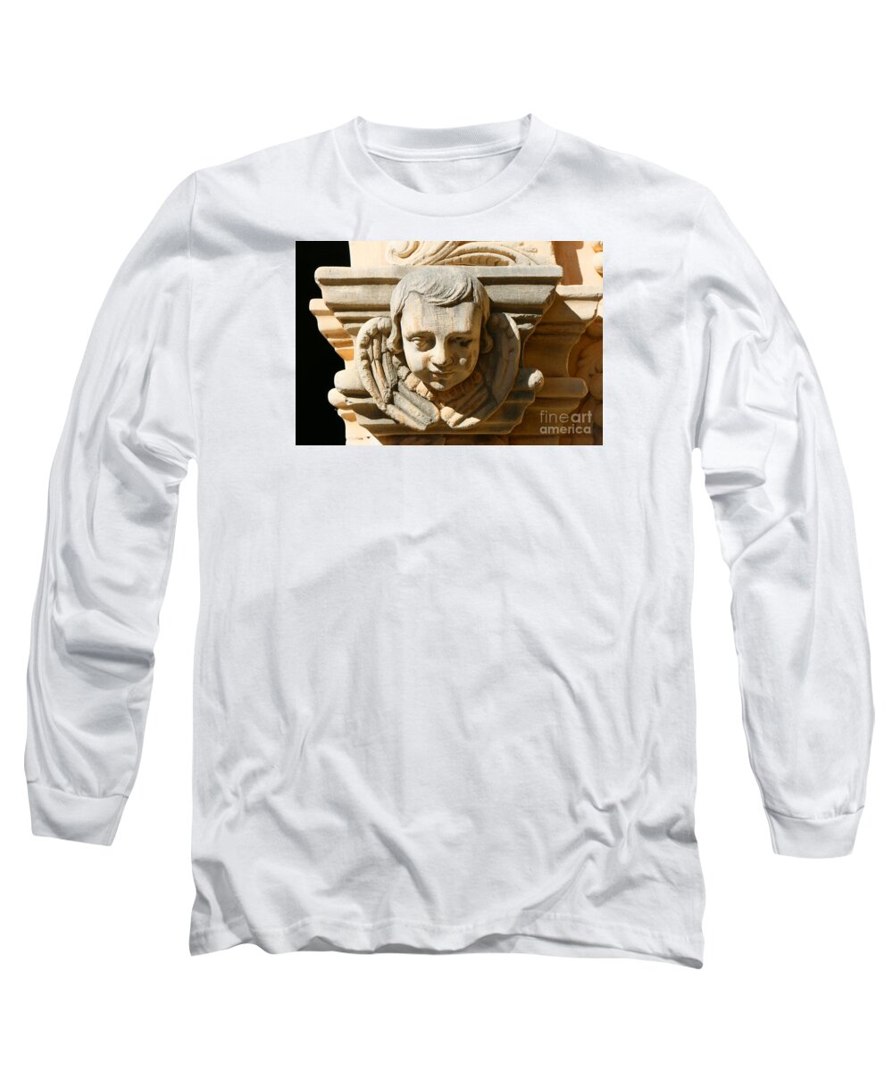 Angel Long Sleeve T-Shirt featuring the photograph Mission San Jose Angel by Jeanette French