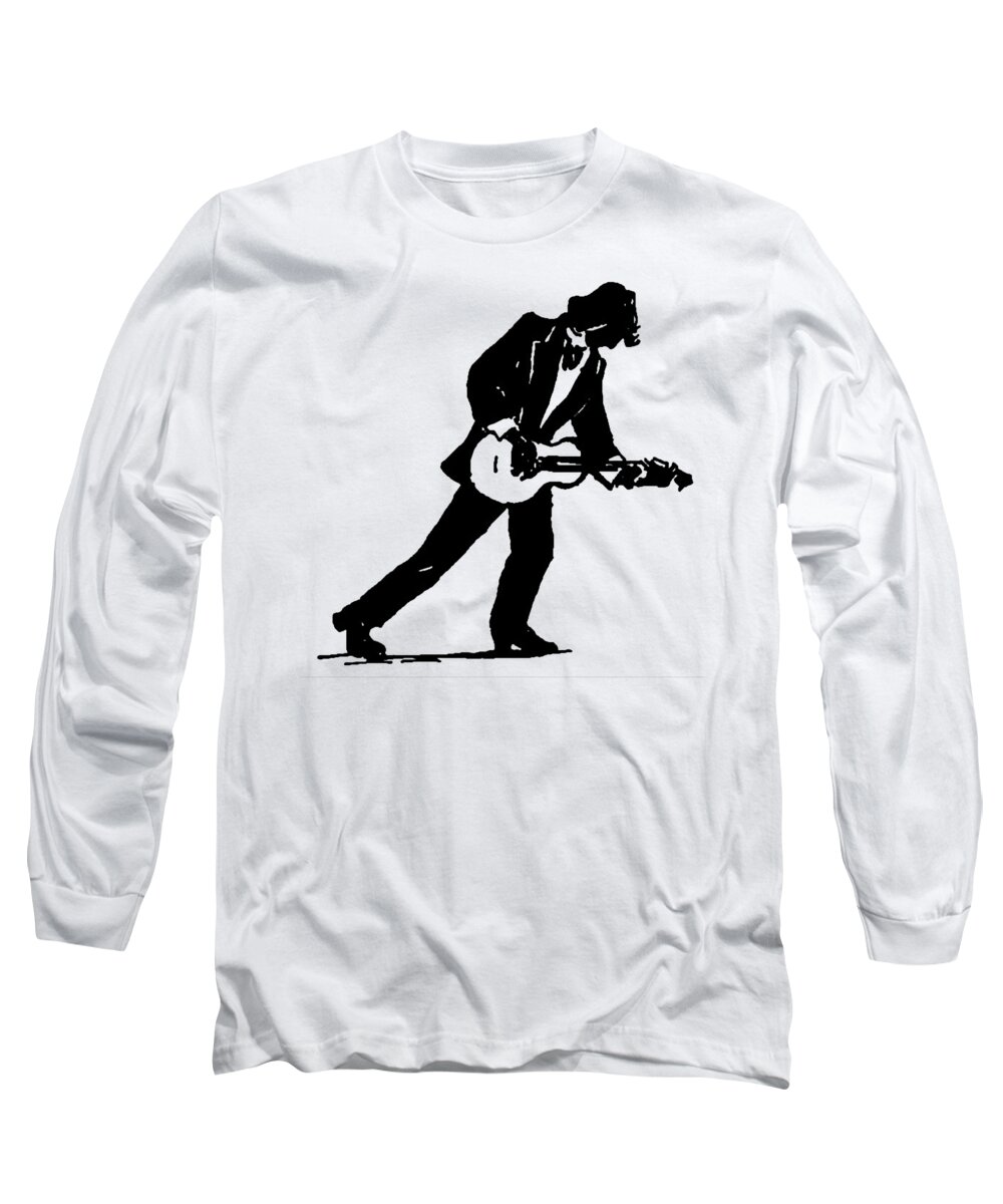 Music Long Sleeve T-Shirt featuring the mixed media Music Guitar Teacher Guitarist by Hw